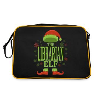 Bibliothécaire lutin de Noël - Sac Retro - noir/or - Dos