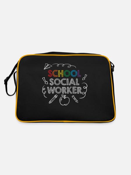 Travailleur social scolaire Travail social scolaire - Sac Retro - noir/or - Dos