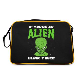 If you're an alien blink twice astronaut - Retro Bag - black/gold - Back