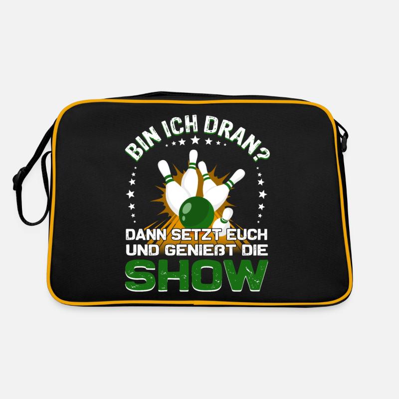 "Bin ich dran?" Kegelspieler Kegler Retro Tasche