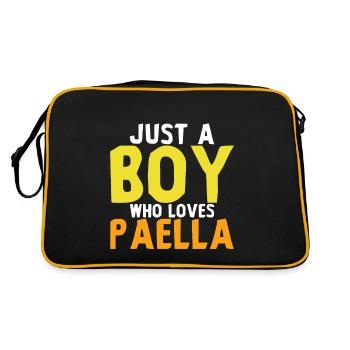 Just A Boy Who Loves Paella - Retro Bag - black/gold - Back