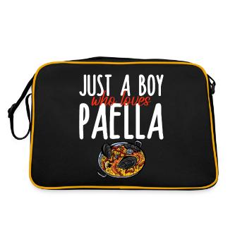 Just A Boy Who Loves Paella 4 - Retro Bag - black/gold - Back