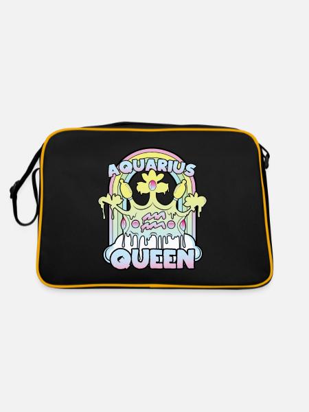 Aquarius Queen - Retro Bag - black/gold - Back
