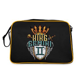 Signe du zodiaque des Gémeaux - Sac Retro - noir/or - Dos