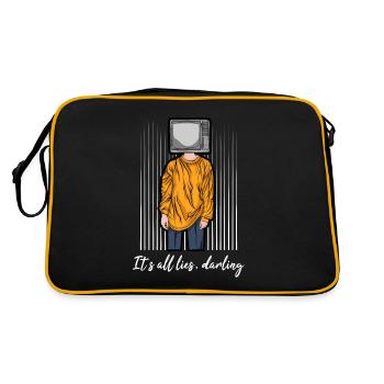 Its All Lies Darling - Retro Bag - black/gold - Back