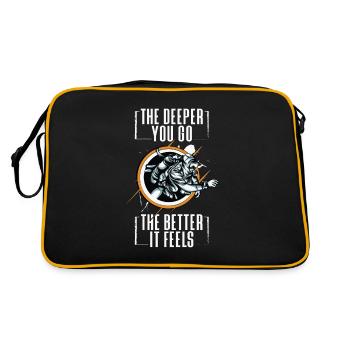 Plus vous allez profondément, mieux vous vous sentez - Sac Retro - noir/or - Dos