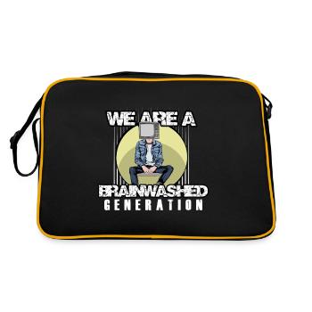 We Are A Brainwashed Generation - Retro Bag - black/gold - Back