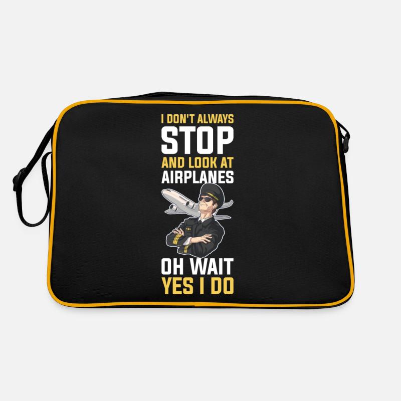 Look At Airplanes Pilot Gift Retro Bag