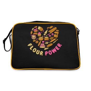 Cadeau de cuisson de la farine Power - Sac Retro - noir/or - Dos
