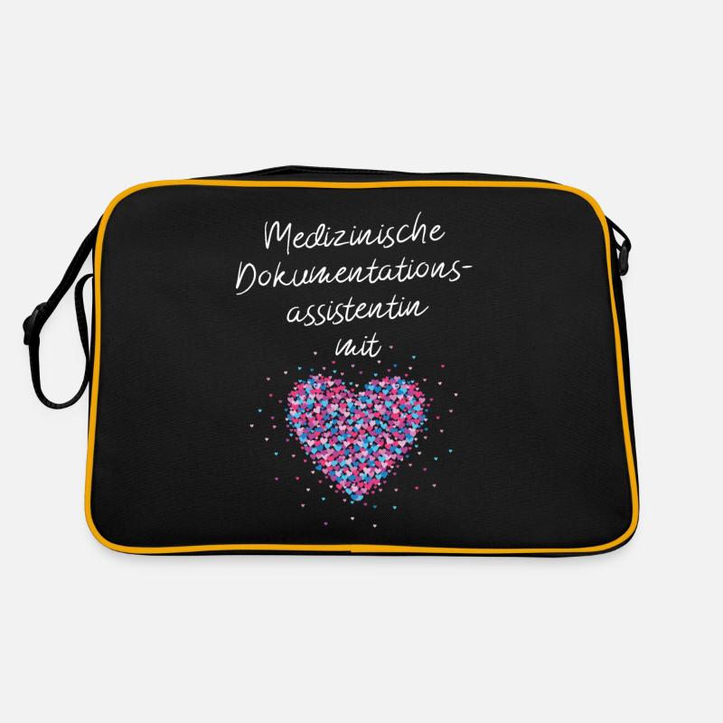 Dokumentationsassistentin mit Herz Krankenhaus Retro Tasche
