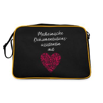 Dokumentationsassistentin mit Herz Pharmazie - Retro Tasche - Schwarz/Gold - Hinten
