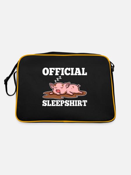 Chemise de nuit officielle Cochon - Sac Retro - noir/or - Dos