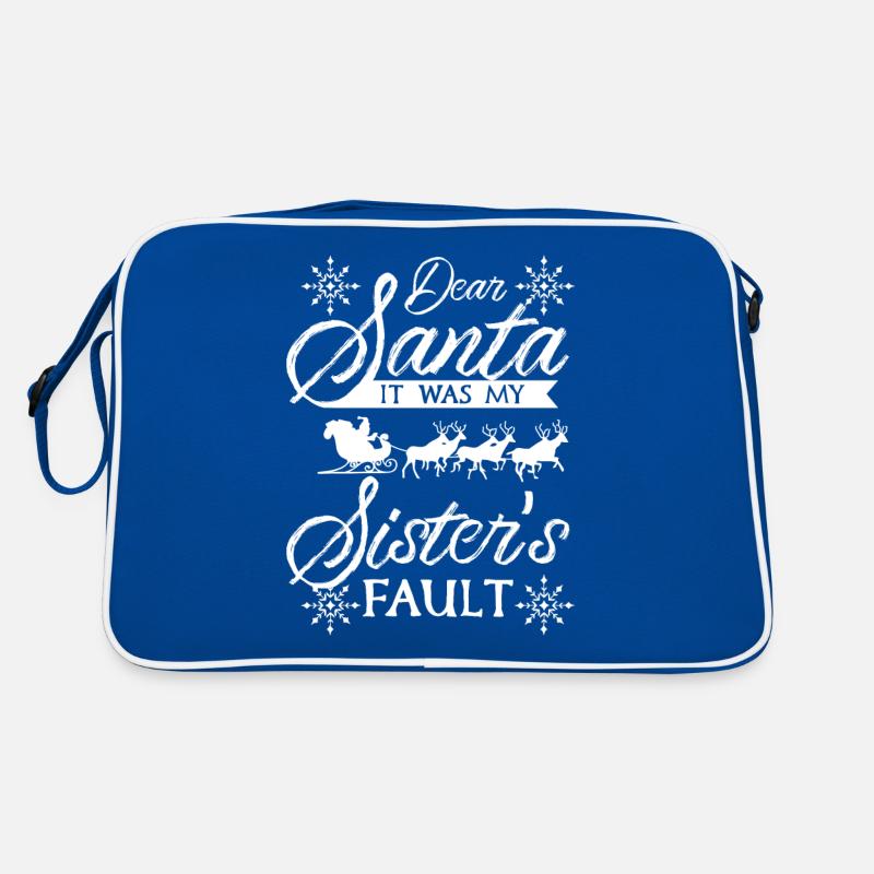 Dear santa it was my sister's fault Retro Tasche