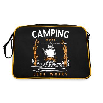 Camping Plus moins de soucis - Sac Retro - noir/or - Dos