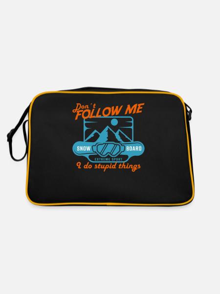 Ne me suivez plus Snowboard Sports d’hiver - Sac Retro - noir/or - Dos