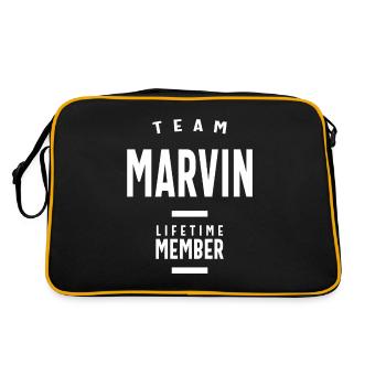 Nom personnalisé du membre à vie de l’équipe Marvin - Sac Retro - noir/or - Dos