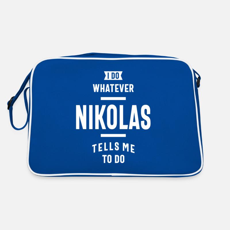 Ich tue, was Nikolas mir sagt Retro Tasche