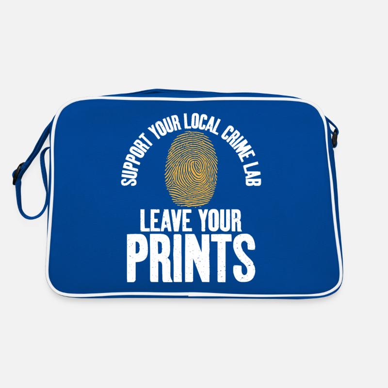 Hinterlassen Sie Ihre Drucke Forensiker Retro Tasche