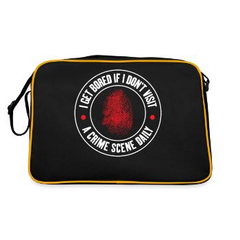 Ich Langweile Mich, Forensischer Wissenschaftler, - Retro Tasche - Schwarz/Gold - Hinten