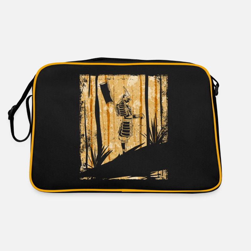 Samurai Japanische Kunst Vintage Kämpfer Retro Retro Tasche