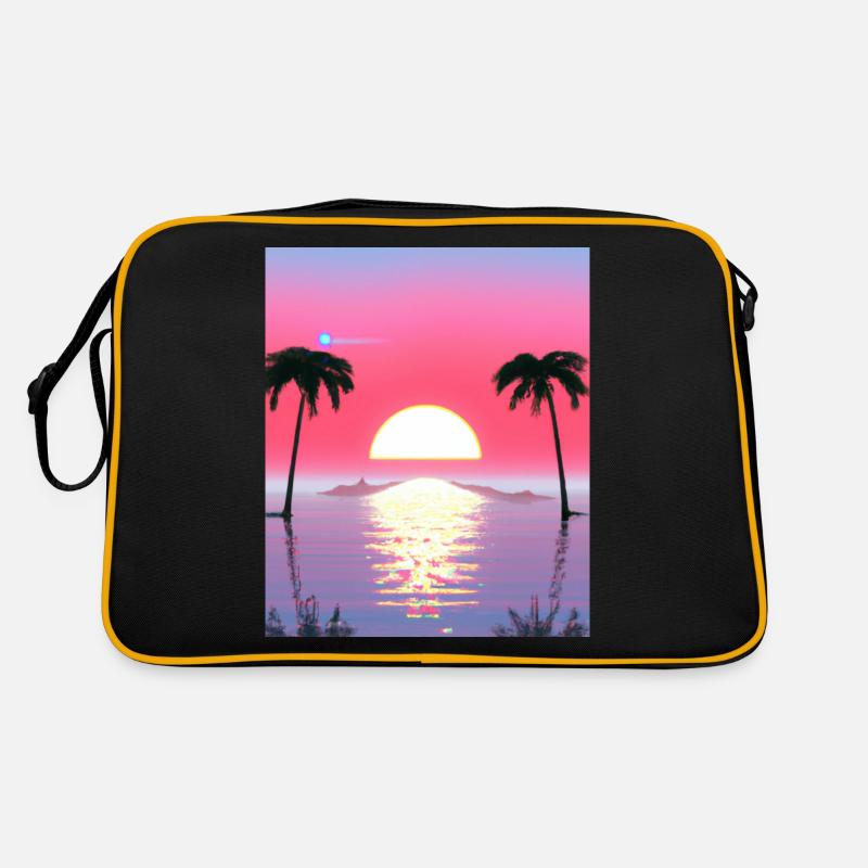 Vaporwave Sun Synthwave Sunset Palms Retro Bag