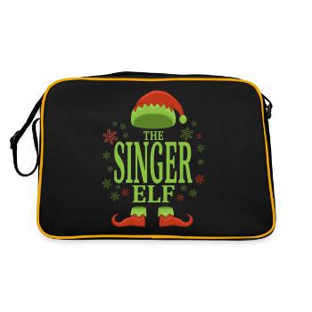 Chanteur elfe de Noël - Sac Retro - noir/or - Dos
