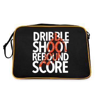 Basketball - Retro Tasche - Schwarz/Gold - Hinten