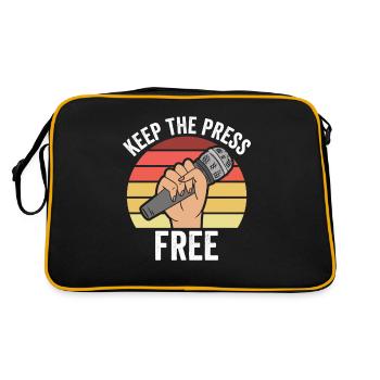 Keep the press free Freedom of the press - Retro Bag - black/gold - Back