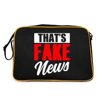 These are fake news Press law Press freedom - Retro Bag - black/gold - Back