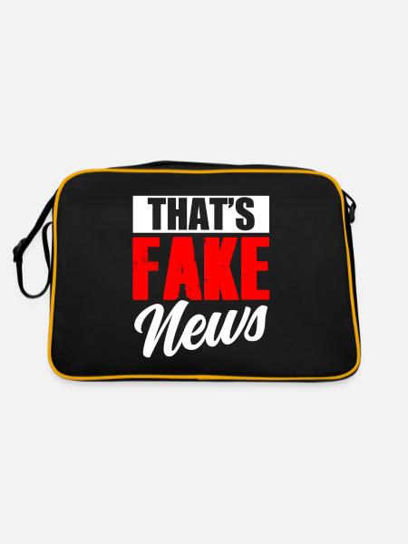 These are fake news Press law Press freedom - Retro Bag - black/gold - Back