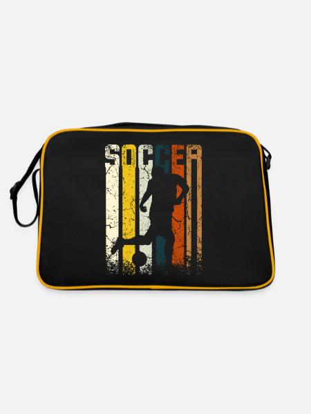 Retro Vintage Soccer - Retro Bag - black/gold - Back