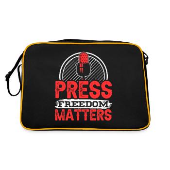 Press freedom is important Press freedom matters - Retro Bag - black/gold - Back