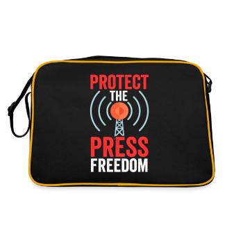 Protects freedom of the press Journalist Press law - Retro Bag - black/gold - Back