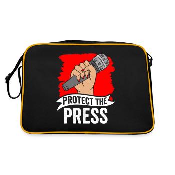 Protects the press Press law Freedom of the press - Retro Bag - black/gold - Back