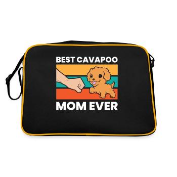 Cavapoo Dog Mama Cavoodle Best Cavapoo Mom Ever - Retro Bag - black/gold - Back