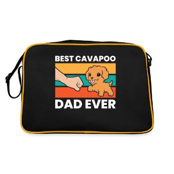 Cavapoo Dog Papa Cavoodle Best Cavapoo Dad Ever - Retro Bag - black/gold - Back