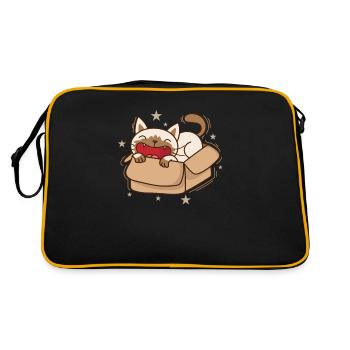 Chat en carton Chat siamois Pet - Sac Retro - noir/or - Dos