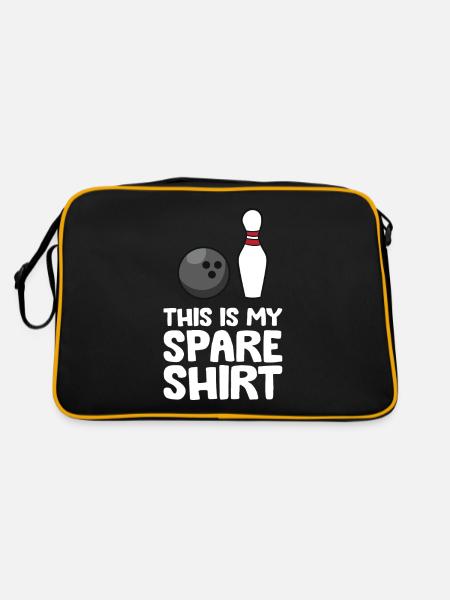 Funny Bowling This Is My Spare - Retro Bag - black/gold - Back