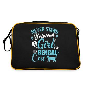 Ne jamais se mettre entre une fille et son chat Bengal - Sac Retro - noir/or - Dos