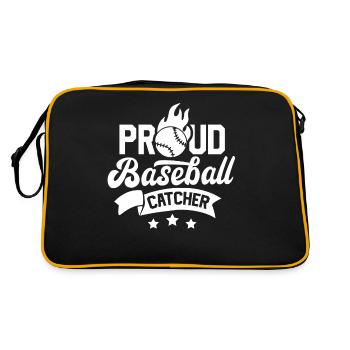 Proud Baseball Catcher Baseball Catcher Player - Retro Bag - black/gold - Back