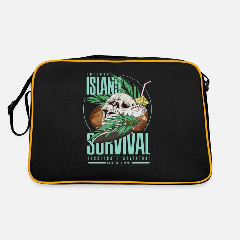 Bushcraft island Survival Jungle Skull Gift Retro Bag