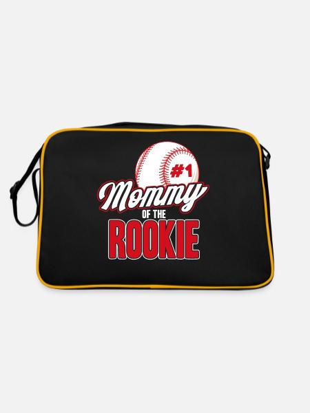 Mommy Of The Rookie Baseball - Retro Tasche - Schwarz/Gold - Hinten