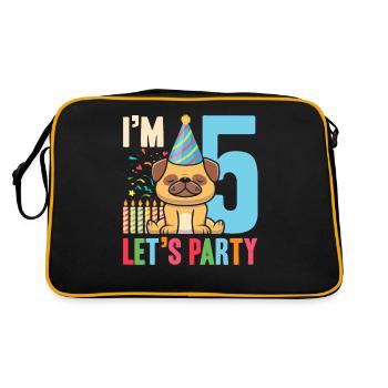5 birthday at 5 Lets Party - Retro Bag - black/gold - Back