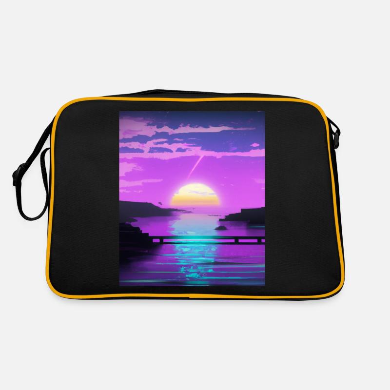 Vaporwave Sun Synthwave Sunset Retro Bag