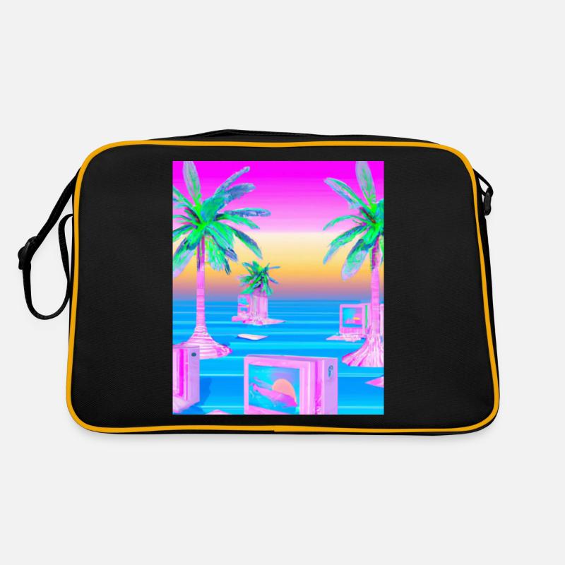 Synthwave Sun Hawaii Vaporwave Aesthetic Retro Bag