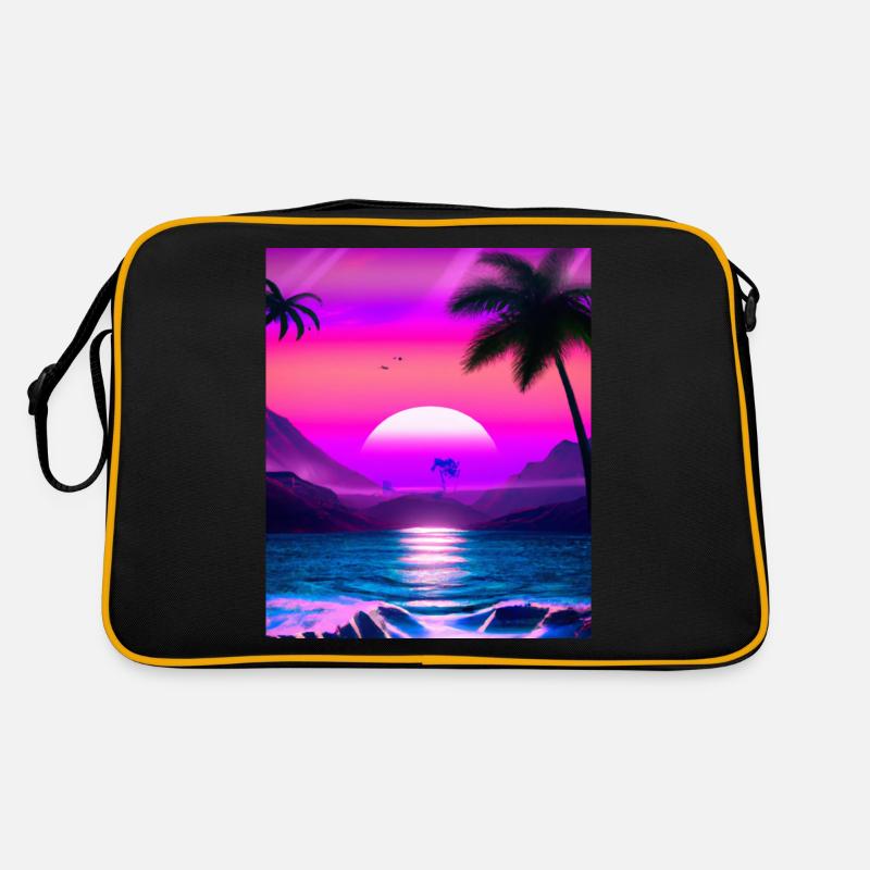 Synthwave Sun Hawaii Vaporwave Aesthetic Retro Bag