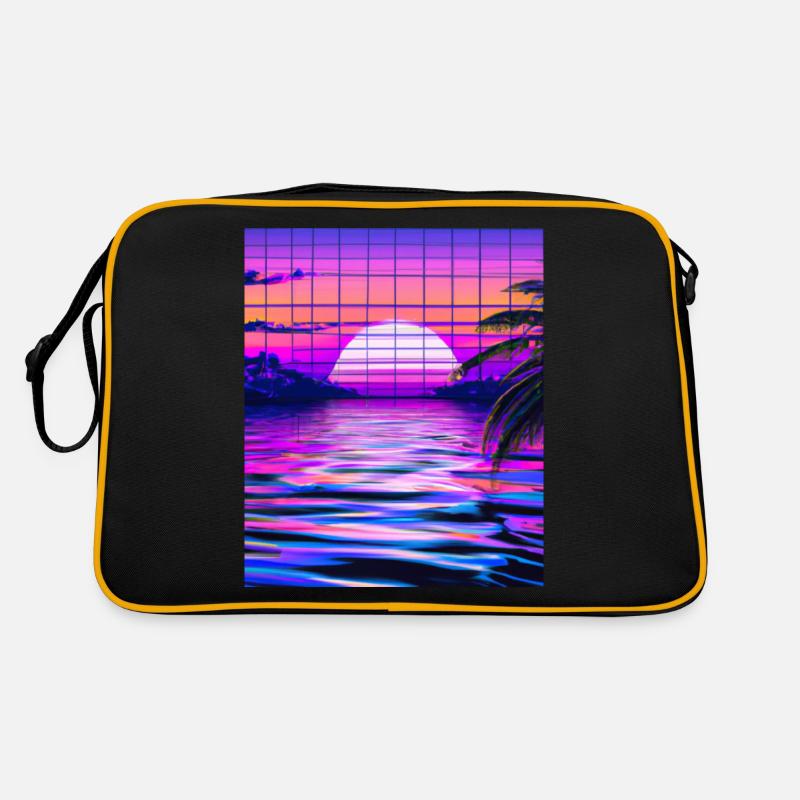 Synthwave Sun Hawaii Vaporwave Aesthetic Retro Bag