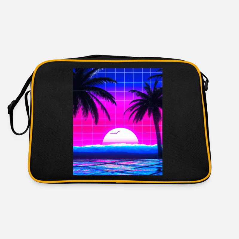 Synthwave Sun Hawaii Vaporwave Aesthetic Retro Bag