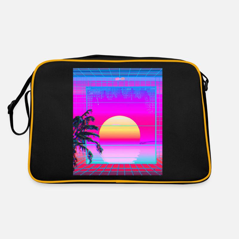 Synthwave Sun Hawaii Vaporwave Aesthetic Retro Bag