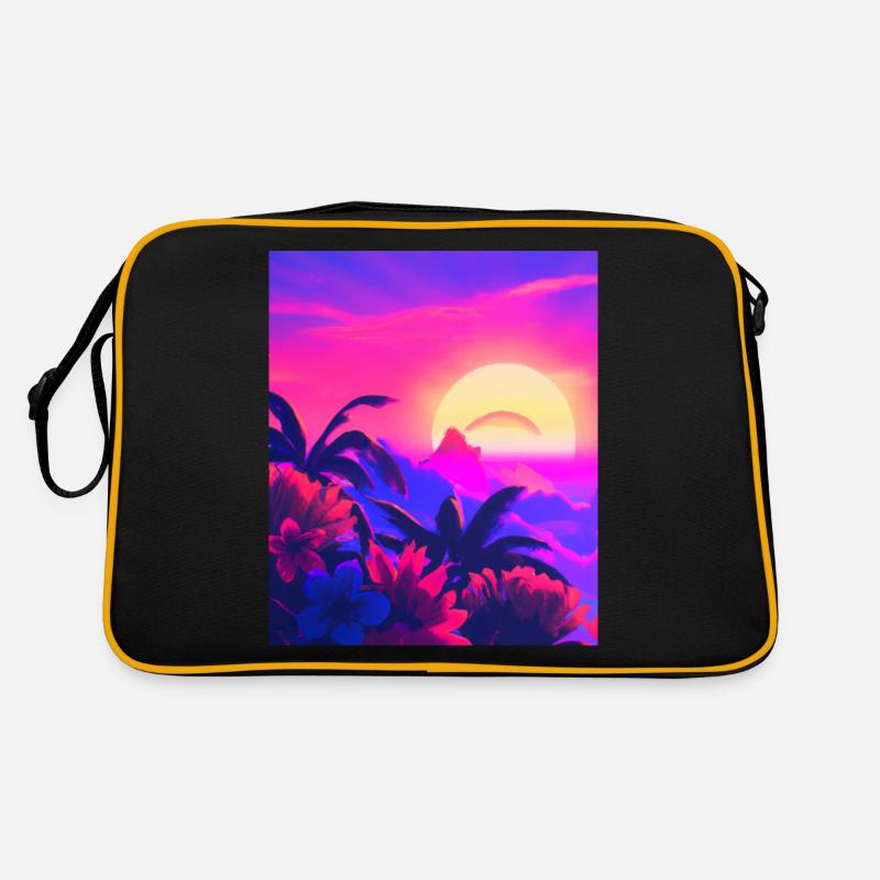 Synthwave Sun Hawaii Vaporwave Aesthetic Retro Bag